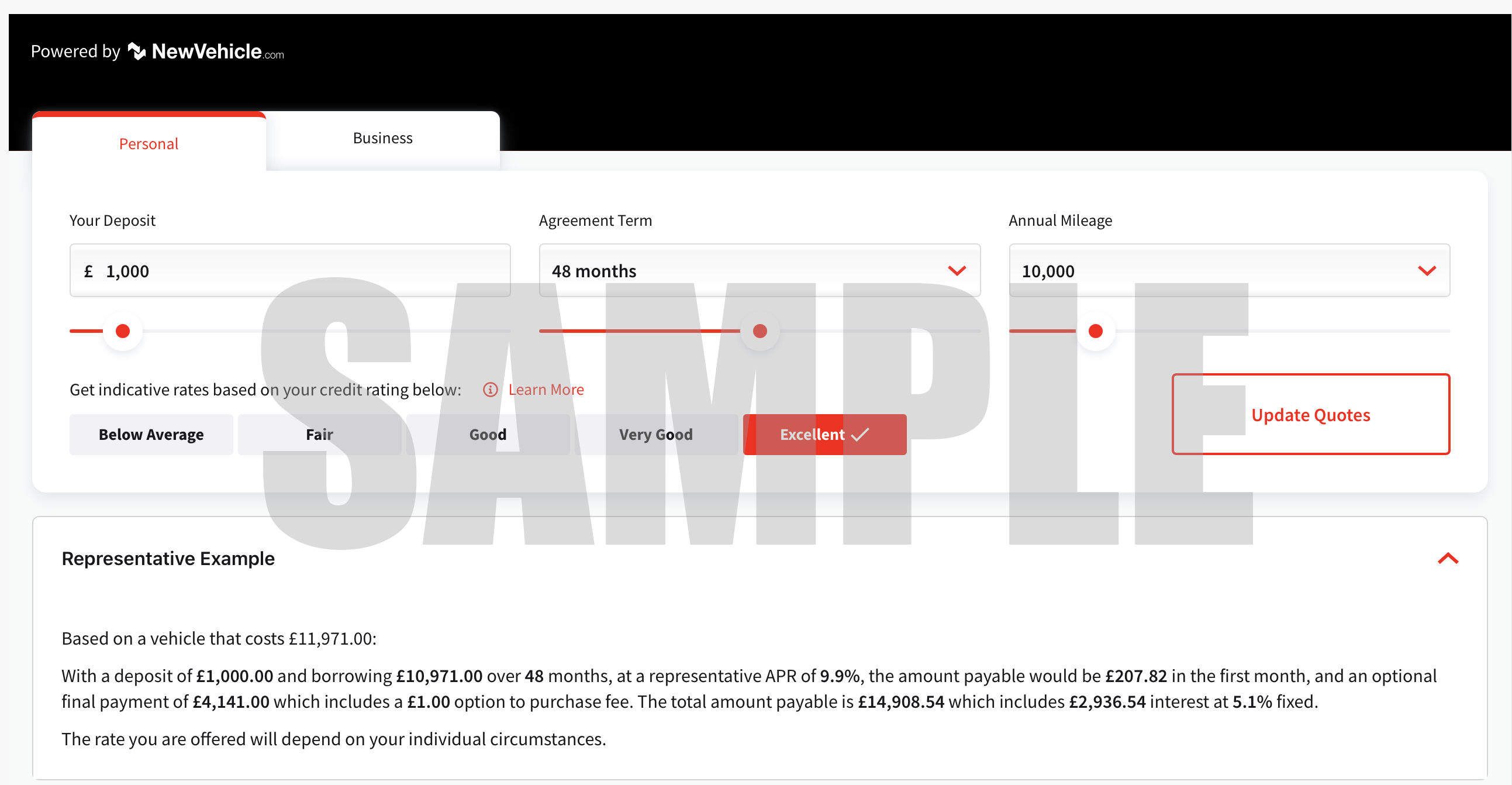 Finance Widget Placeholder